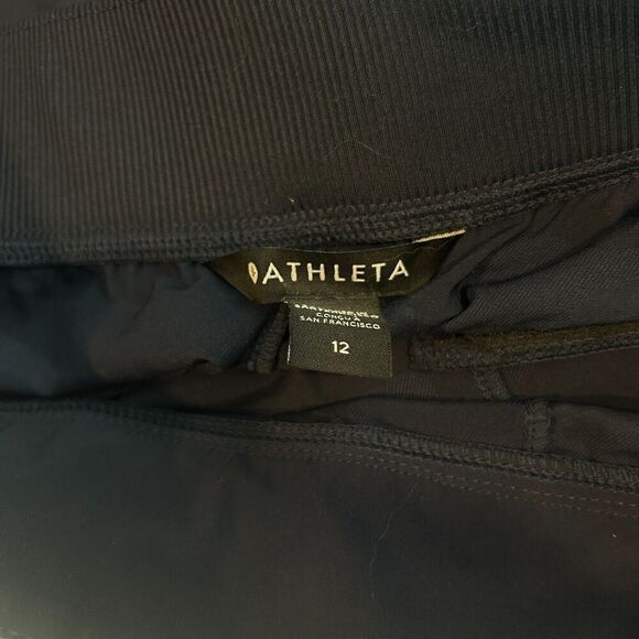 Athleta Brooklyn Heights Navy Blue Camo Jogger Pants Size 12 - Picture 9 of 9